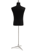 Male display dress form with natural canvas torso on metal tripod base adjustable retail mannequin for boutiques and designers - Image 3 of 0
