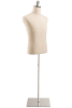 Male display dress form with natural canvas torso on flat metal base - adjustable retail mannequin for boutiques and designers - Image 2 of 0