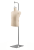 Male display dress form with natural canvas torso on metal hanging base - adjustable retail mannequin for boutiques and designers - Image 2 of 0