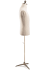 Male display dress form with natural canvas torso on metal tripod base - adjustable retail mannequin for boutiques and designers - Image 2 of 0