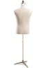 Male display dress form with natural canvas torso on metal tripod base - adjustable retail mannequin for boutiques and designers - Image 3 of 0