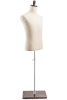 Male display dress form with natural canvas torso on wooden flat base  adjustable retail mannequin for boutiques and designers - Image 2 of 0