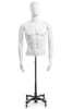 Male Egghead Torso Mannequin with Removable Arms & Adjustable Base | Mannequins Express - Image 1 of 0
