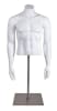 headless male torso display form with arms at sides and stainless steel base for retail clothing merchandising - Image 1 of 0