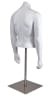 headless male torso display form with arms at sides and stainless steel base for retail clothing merchandising - Image 4 of 0
