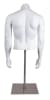 headless male torso display form with arms at sides and stainless steel base for retail clothing merchandising - Image 5 of 0