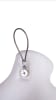 Headless 3/4 female torso display form made of unbreakable plastic with wire neck loop and 7/8 inch flange base support - Image 4 of 0