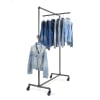 adjustable ballet rack one cross bar anthracite grey pipe collection retail display mannequins express - Image 2 of 0