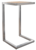 Satin chrome pedestal table retail clothing display fixture for boutique merchandising - Image 1 of 0