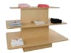 3 tier melamine rectangular display table retail merchandising mannequins express - Image 2 of 0