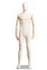 Male Fabric-Wrapped Mannequin with Articulating Arms | Natural, Burgundy, or Black | WP Series | Mannequins Express - Image 1 of 0