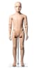 Realistic fiberglass 10T child mannequin with posable articulated joints and lifelike features on display base - Image 1 of 0