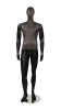 distressed leather look male mannequin matte black right leg bent retail display mannequins express - Image 1 of 0