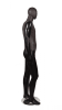 distressed leather look male mannequin matte black right leg bent retail display mannequins express - Image 4 of 0