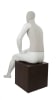linen mixed fabric seated male mannequin matte white retail display mannequins express - Image 3 of 0