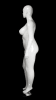 glossy white plus size abstract female mannequin size 16 left leg bent retail display mannequins express - Image 2 of 0