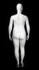 glossy white plus size abstract female mannequin size 16 left leg bent retail display mannequins express - Image 3 of 0