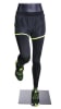 Athletic female mannequin legs in a running action pose made of matte grey fiberglass with a sturdy steel base. - Image 1 of 0