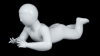 toddler mannequin glossy white crawling pose retail display mannequins express - Image 1 of 0