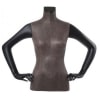 Distressed Leather Like Mixed Fabric 1/2 Torso Mannequin Hands on Hip - Image 1 of 0