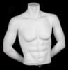 matte white male torso mannequin freestanding tabletop mannequins express - Image 1 of 0