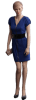 Matte fleshtone female mannequin with molded hair, eyelashes, and earring holes on a square metal base. - Image 1 of 0