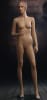 Female mannequin in flesh tone with realistic facial features. She has molded hair and earring holes. Shop all of our realistic female mannequins at www.zingdisplay.com - Image 1 of 0