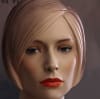 Female mannequin in flesh tone with realistic facial features. She has molded hair and earring holes. Shop all of our realistic female mannequins at www.zingdisplay.com - Image 2 of 0