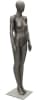 Wendy metallic gray egghead female mannequin for modern fashion retail clothing display - Image 1 of 0