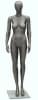 Wendy metallic gray egghead female mannequin for modern fashion retail clothing display - Image 2 of 0