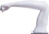 Glossy white tabletop muscular arm display mannequin with steel base - Image 3 of 0