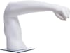 Glossy white tabletop muscular arm display mannequin with steel base - Image 4 of 0