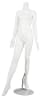 glossy white female mannequin right leg out retail display mannequins express - Image 1 of 0