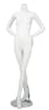 matte white female mannequin hands behind back retail display mannequins express - Image 1 of 0