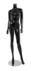 glossy black female mannequin pose 7 headless changeable heads retail display mannequins express - Image 1 of 0