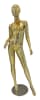 Female Egghead or Headless  Mannequin Gold Chrome - Pose 10 - Image 1 of 0