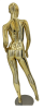 Female Egghead or Headless  Mannequin Gold Chrome - Pose 2 - Image 2 of 0