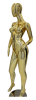 Female Egghead or Headless  Mannequin Gold Chrome - Pose 2 - Image 3 of 0