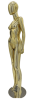 Gold chrome female mannequin pose 7, egghead or headless display in metallic chrome – Mannequins Express - Image 2 of 0