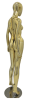 Gold chrome female mannequin pose 7, egghead or headless display in metallic chrome – Mannequins Express - Image 3 of 0