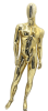 Male  Egghead or Headless Mannequin Gold Chrome - Pose 1 - Image 1 of 0