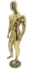 Male  Egghead or Headless Mannequin Gold Chrome - Pose 1 - Image 2 of 0