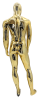 Male  Egghead or Headless Mannequin Gold Chrome - Image 3 of 0