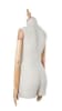 Mixed Fabric Linen 3/4 Torso Female Body Display Form with Posable Wood Arms - Image 3 of 0