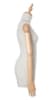 Mixed Fabric Linen 3/4 Torso Female Body Display Form with Posable Wood Arms - Image 4 of 0