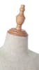 Mixed Fabric Linen 3/4 Torso Female Body Display Form with Posable Wood Arms - Image 6 of 0
