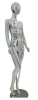 Female Egghead or Headless Mannequin Silver Chrome - Pose 3 - Image 2 of 0