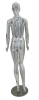 Female Egghead or Headless Mannequin Silver Chrome - Pose 3 - Image 3 of 0