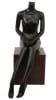 matte black seated female mannequin pose 5 headless changeable heads retail display mannequins express - Image 1 of 0