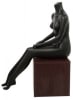 matte black seated female mannequin pose 5 headless changeable heads retail display mannequins express - Image 2 of 0